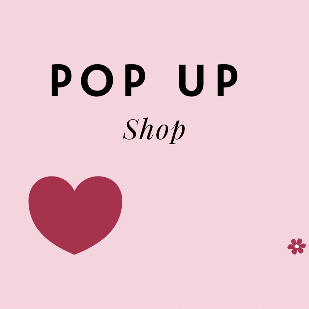 Pop Up Shop Sign with Heart Design